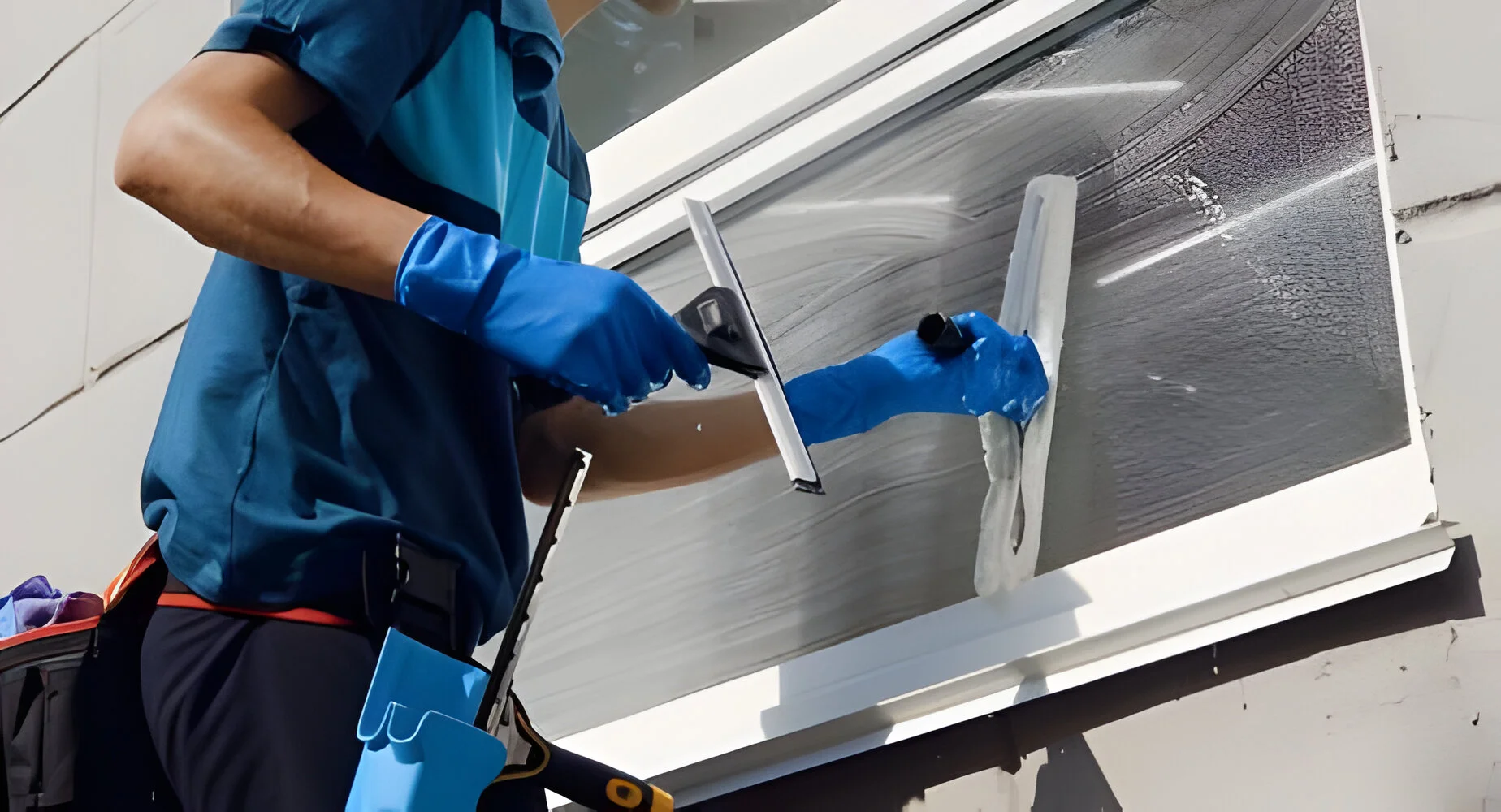 How to Clean Outside Glass Windows You Can't Reach?