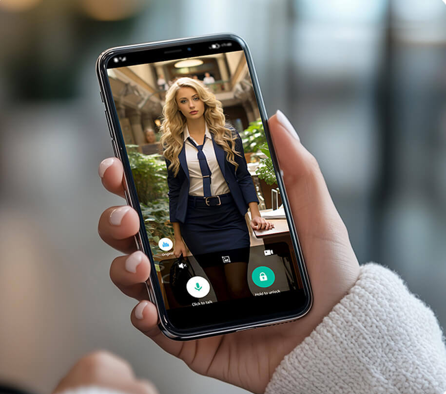 Built-In Camera for Real-Time Door Monitoring